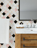 Papel de Parede Azulejo Mosaico Marmorizado