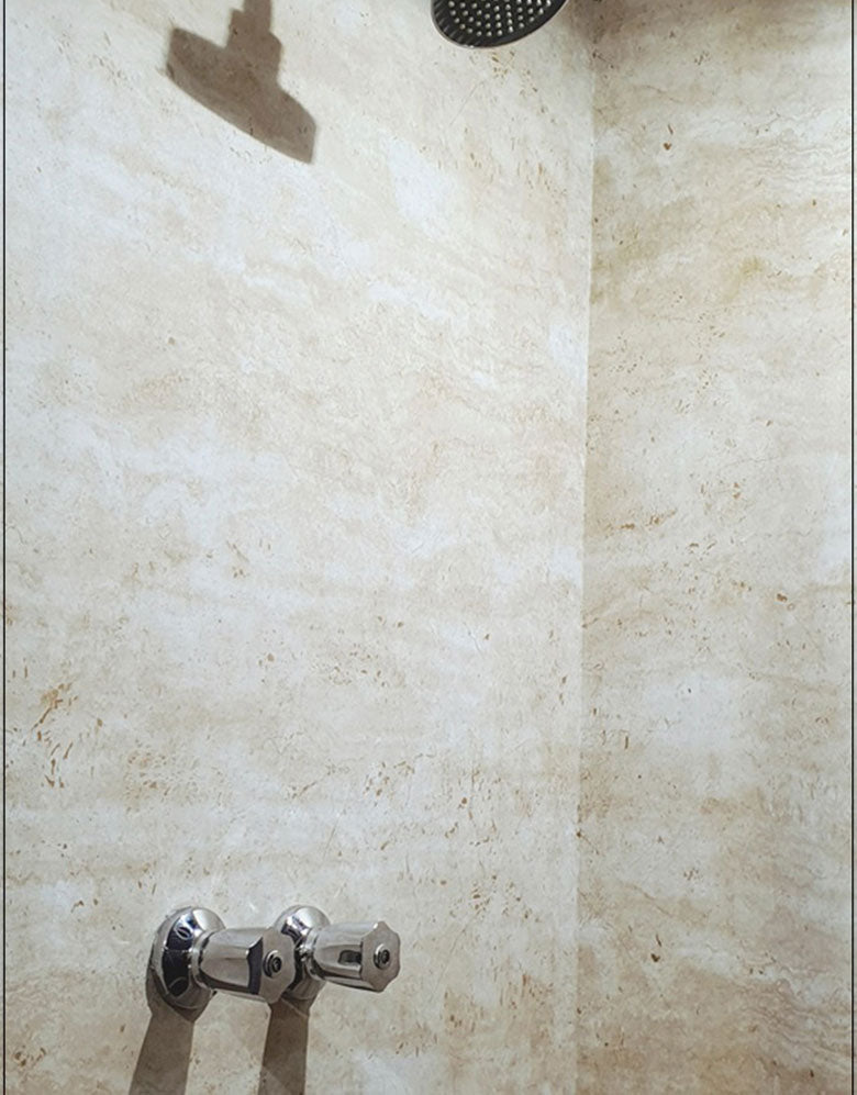 Adesivo para Chão Mármore Travertino Fosco