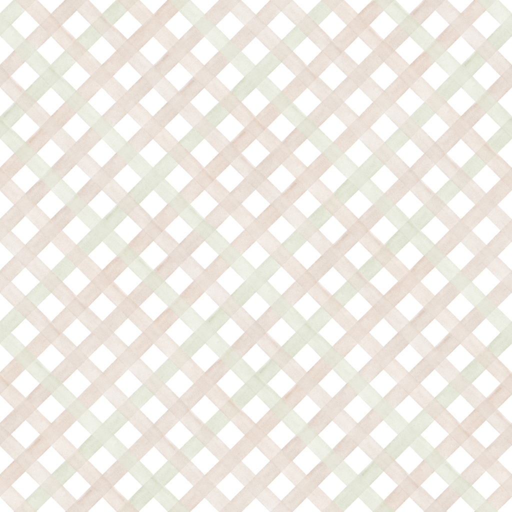 Papel de Parede Adesivo Trellis Aquarela Bege Claro e Verde