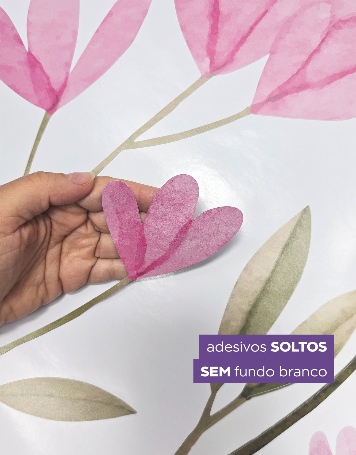 Adesivo de Parede Flores Candy Colorido