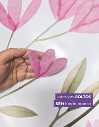 Adesivo de Parede Flores Candy Colorido