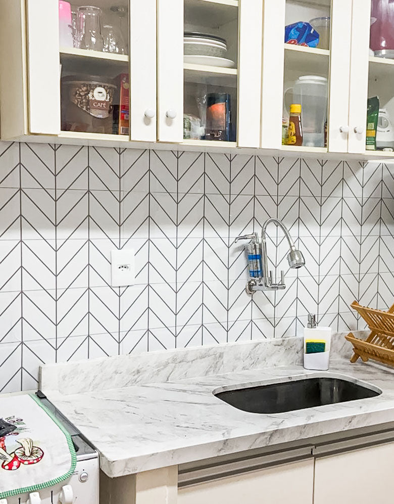 Papel de Parede Adesivo Linhas Charme