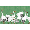 Painel Adesivo Meia Parede Grous Tsuru Verde