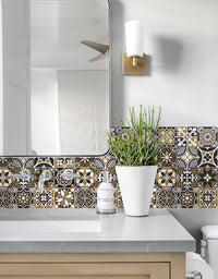 Papel de Parede Adesivo Azulejo Café