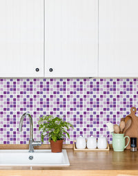 Papel de Parede Adesivo Pastilhas Roxas