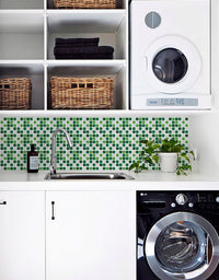 Papel de Parede Adesivo Pastilhas Verdes