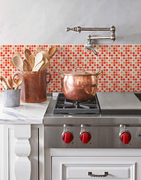 Papel de Parede Adesivo Pastilhas Laranja