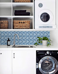 Papel de Parede Adesivo Pastilhas Azuis