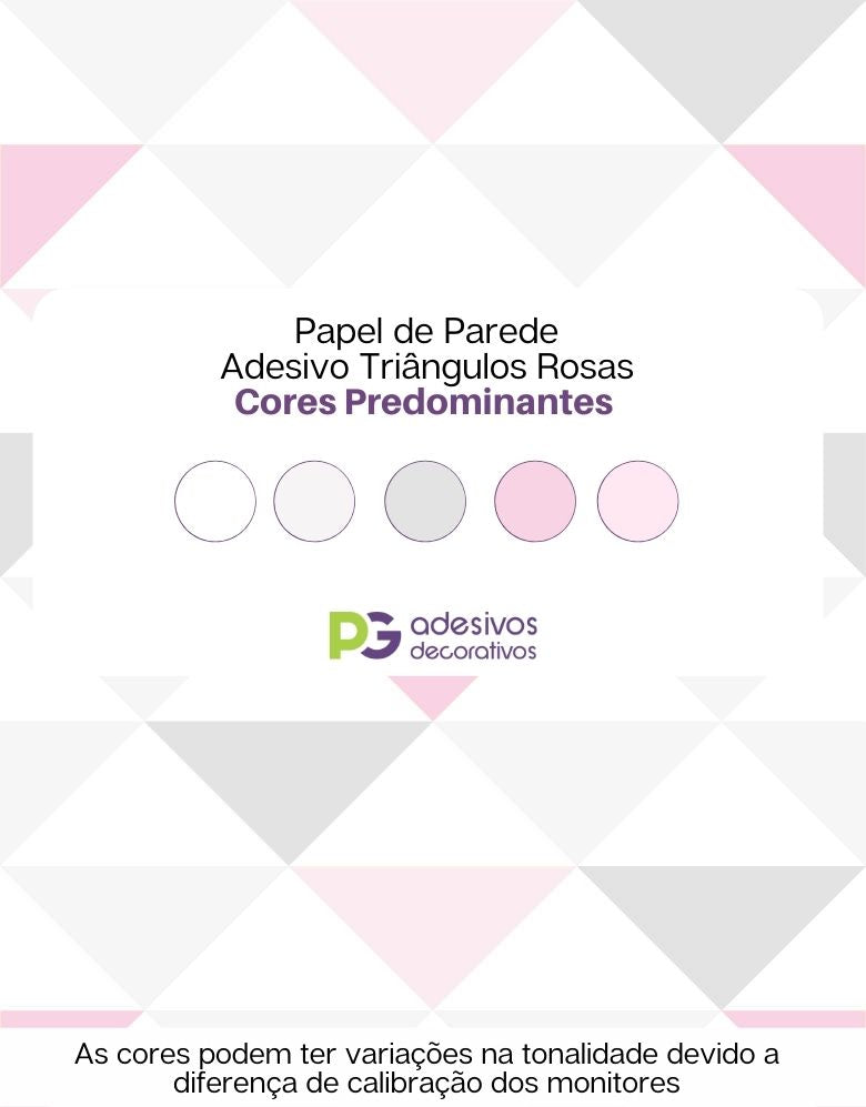 Papel de Parede Adesivo Triângulo Rosa