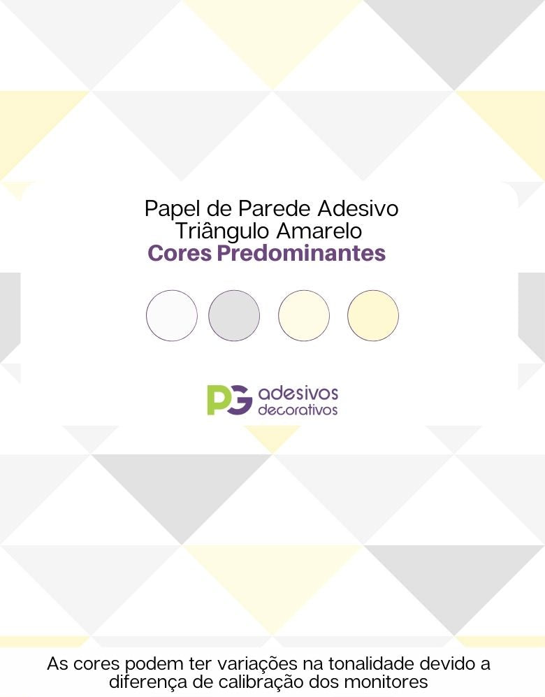 Papel de Parede Adesivo Triângulo Amarelo
