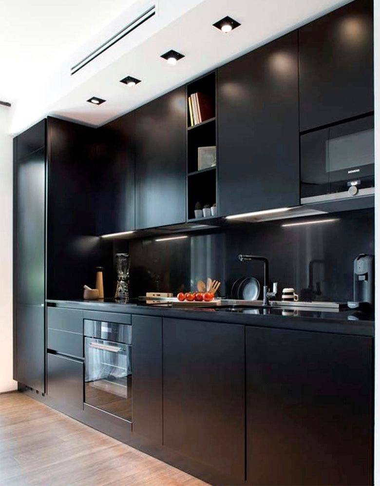 Adesivo Envelopamento para Armário e Balcão Preto Fosco