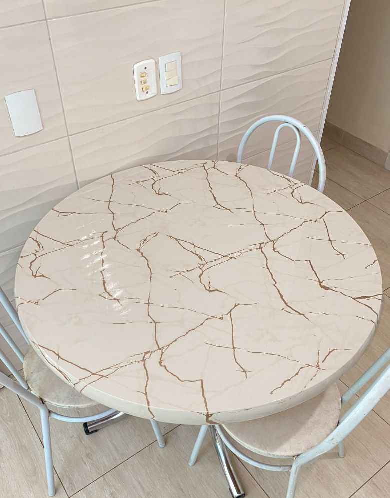 Adesivo para Mesa Mármore Crema Marfil Brilho