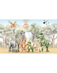 Painel Adesivo Meia Parede Mundo dos Dinossauros