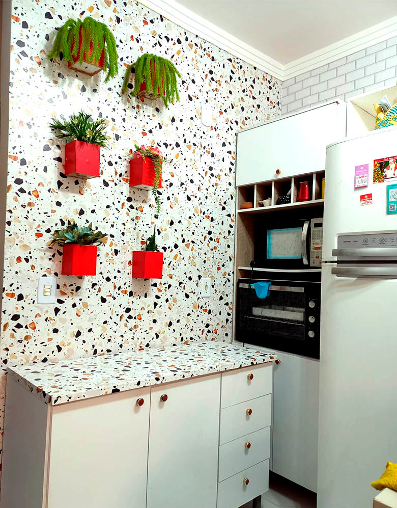 KIT DE 4 ROLOS - 3,00m x 50cm - Papel de Parede Granilite Topázio Imperial