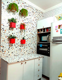 KIT DE 4 ROLOS - 3,00m x 50cm - Papel de Parede Granilite Topázio Imperial