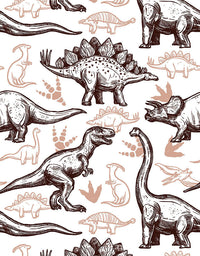 KIT DE 5 ROLOS - 1,50m x 50cm - Papel de Parede Adesivo Dinossauros