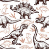 KIT DE 5 ROLOS - 1,50m x 50cm - Papel de Parede Adesivo Dinossauros