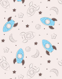 Papel de Parede Adesivo Foguetes