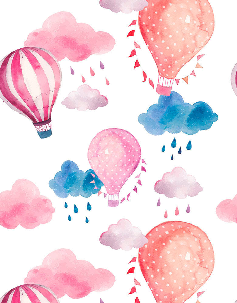 Papel de Parede Adesivo Balões Rosados