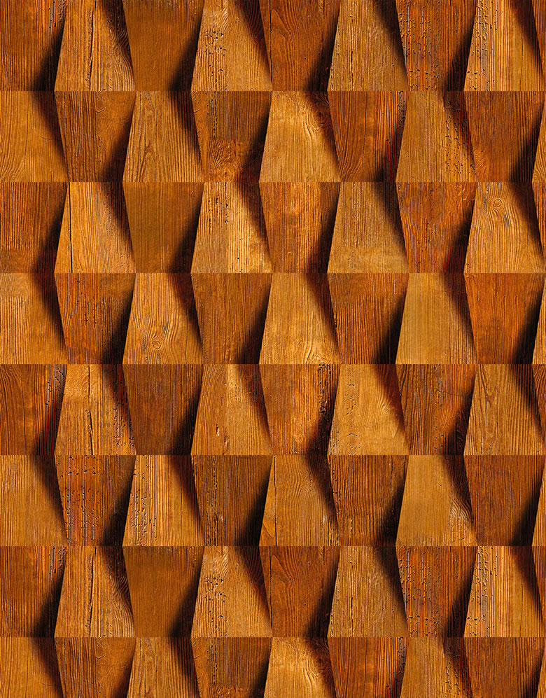 Papel de Parede Adesivo Madeira Rústica 3D