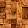 Papel de Parede Adesivo Madeira Quadriculada Cubos 3D