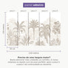 Painel Adesivo Meia Parede Floresta Tropical Bege