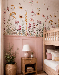 Painel Adesivo Meia Parede Flores Silvestres