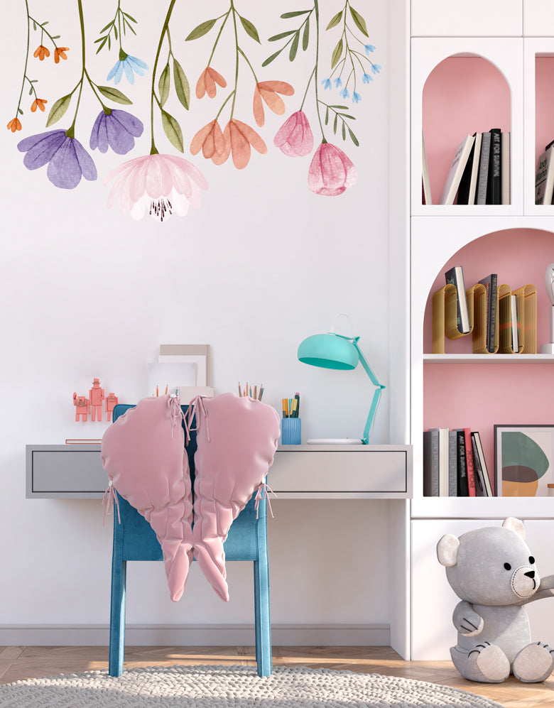 Adesivo de Parede Flores Candy Colorido