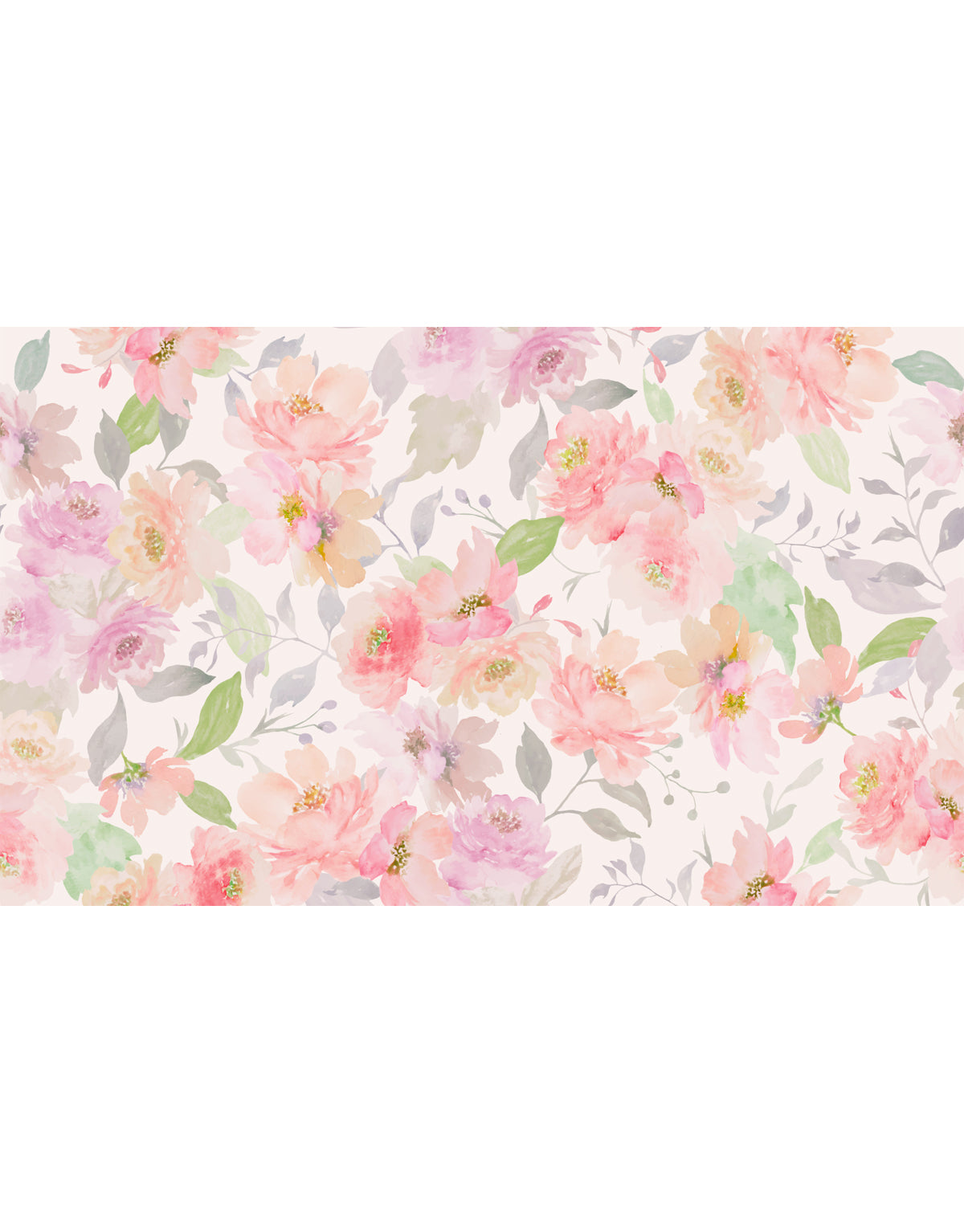 Painel Adesivo Meia Parede Floral Rosé