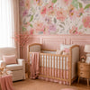 Painel Adesivo Meia Parede Floral Rosé