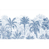 Painel Adesivo Meia Parede Floresta Tropical Azul