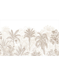 Painel Adesivo Meia Parede Floresta Tropical Marrom