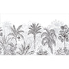 Painel Adesivo Meia Parede Floresta Tropical Preta