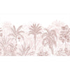 Painel Adesivo Meia Parede Floresta Tropical Rosê