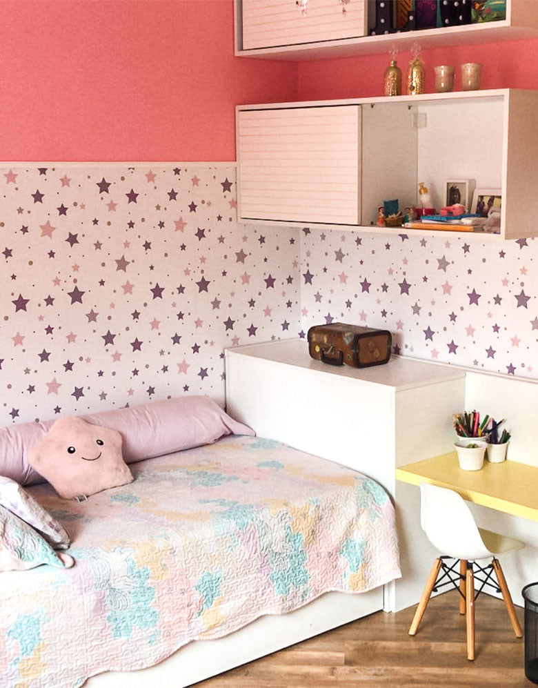 Papel de Parede Adesivo Estrelinhas