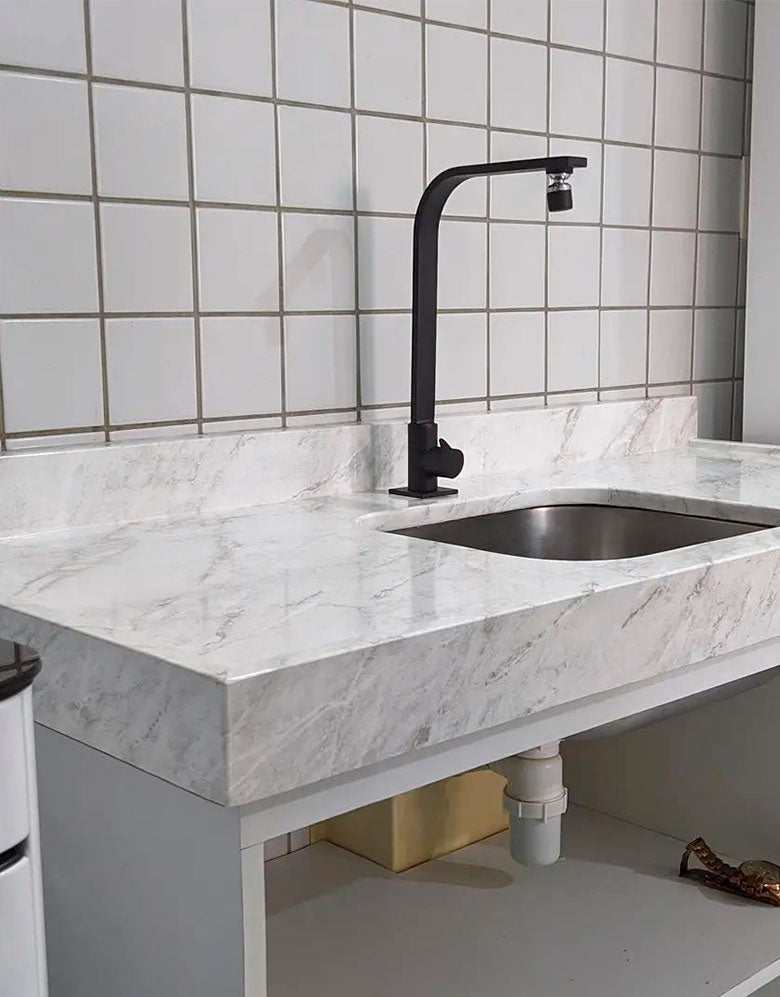 Adesivo para Pia Mármore Calacata Brilho