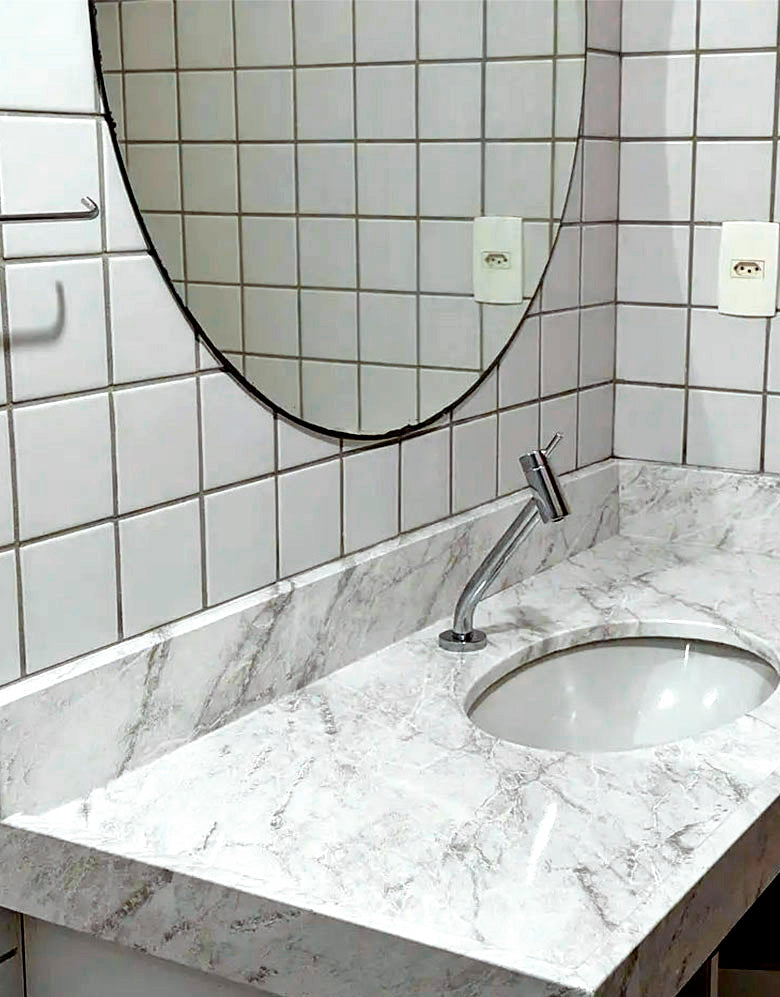 Adesivo para Pia Mármore Calacata Brilho