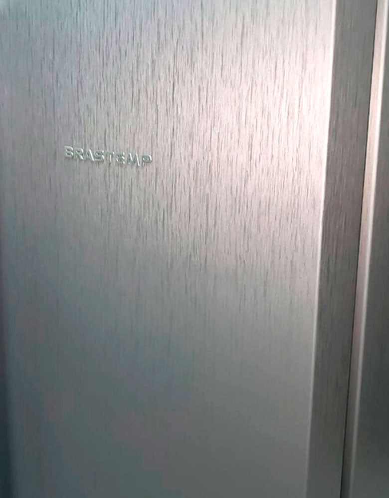 Adesivo para Geladeira Escovado Inox