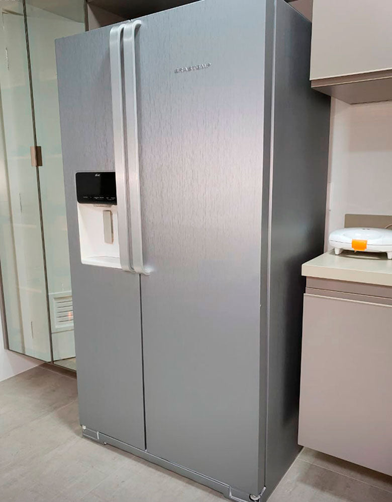 Adesivo para Geladeira Escovado Inox