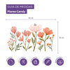 Adesivo de Parede Flores Candy Coral