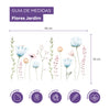 Adesivo de Parede Flores Jardim Azul