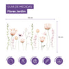 Adesivo de Parede Flores Jardim Laranja