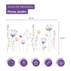 Adesivo de Parede Flores Jardim Roxo