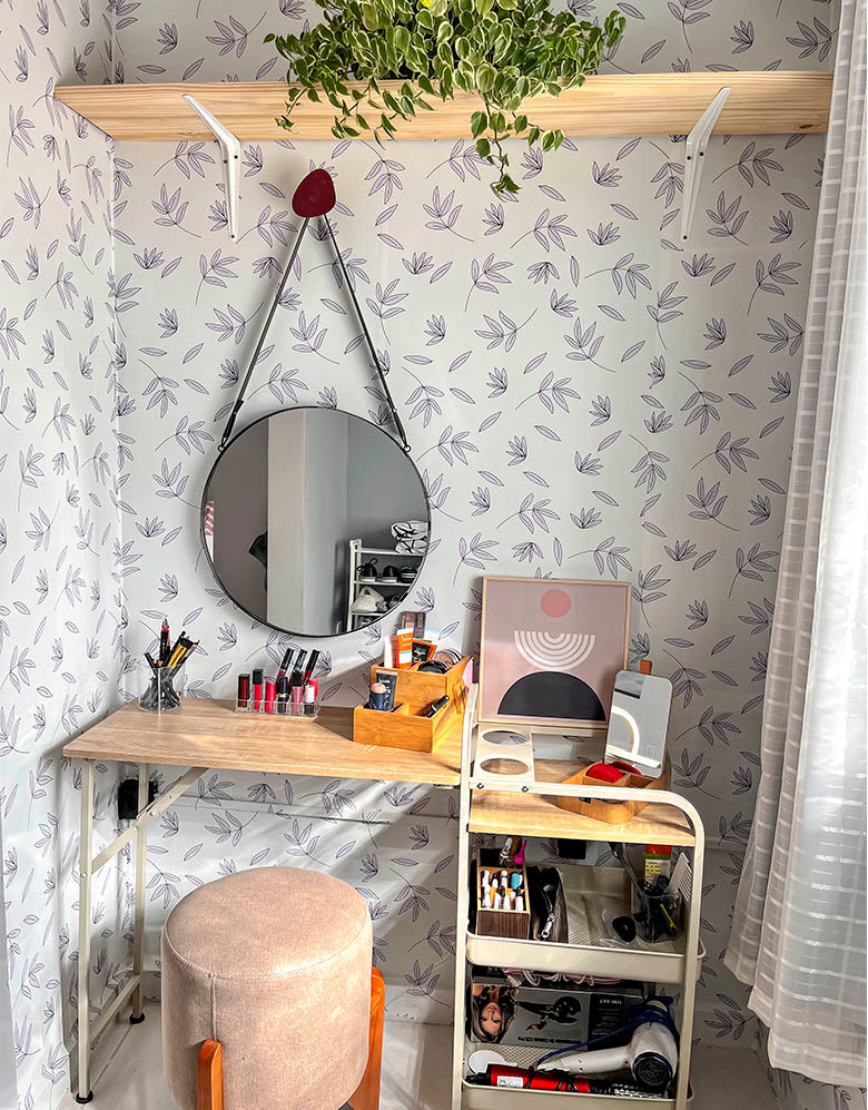 Papel de Parede Adesivo Raminhos