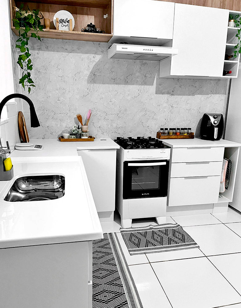 Papel de Parede Adesivo Mármore Gelo