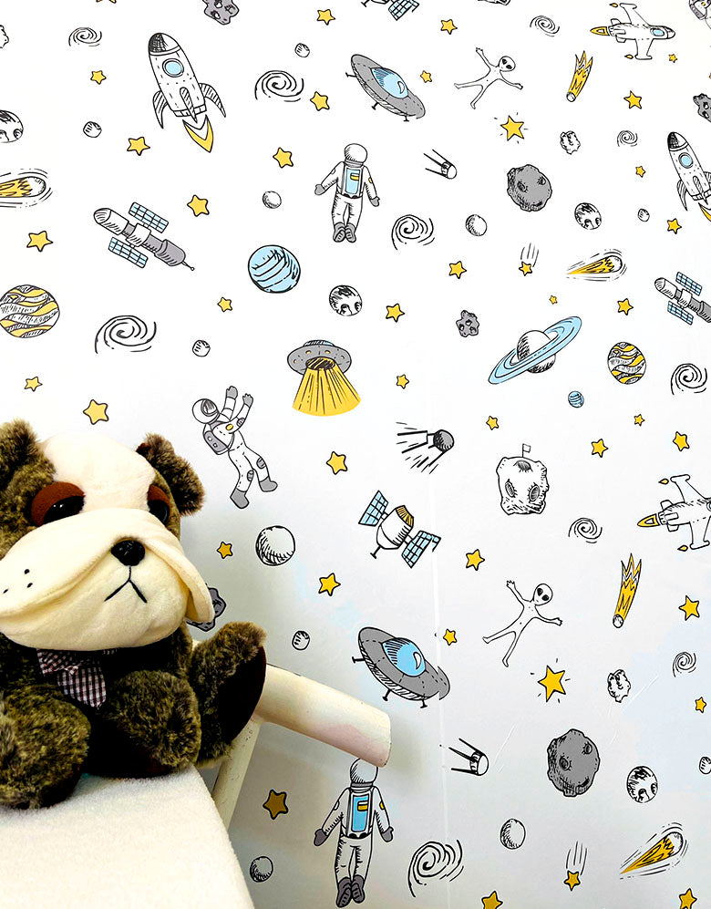 Papel de Parede Adesivo Astronauta