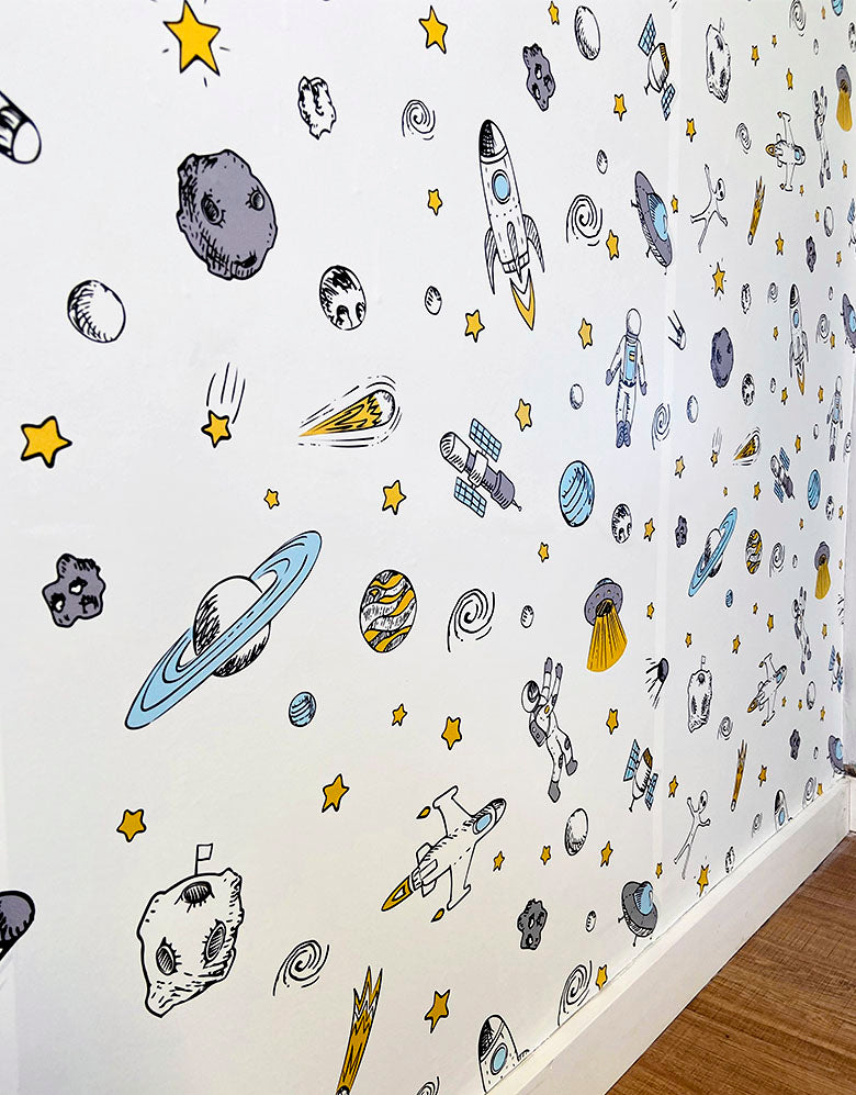 Papel de Parede Adesivo Astronauta