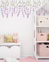 Adesivo de Parede Lavandas Rosa e Roxo