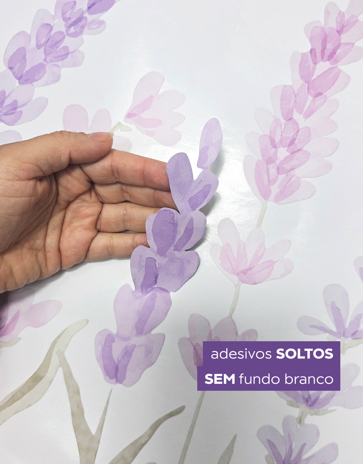 Adesivo de Parede Lavandas Rosa