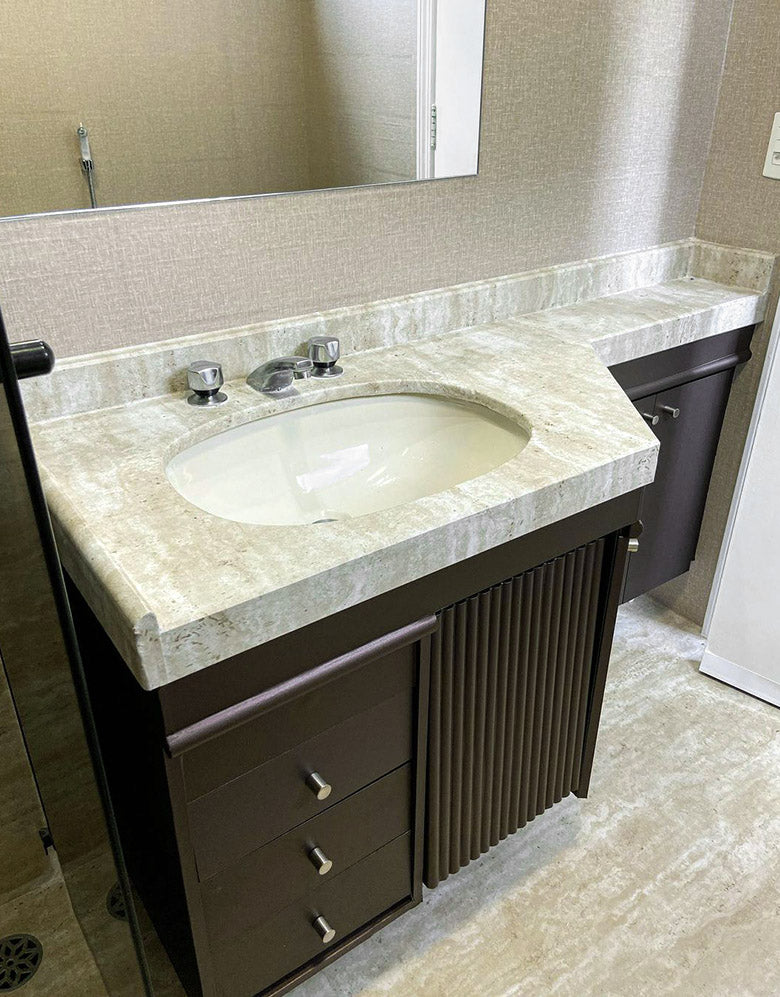 Adesivo para Pia Mármore Travertino Fosco